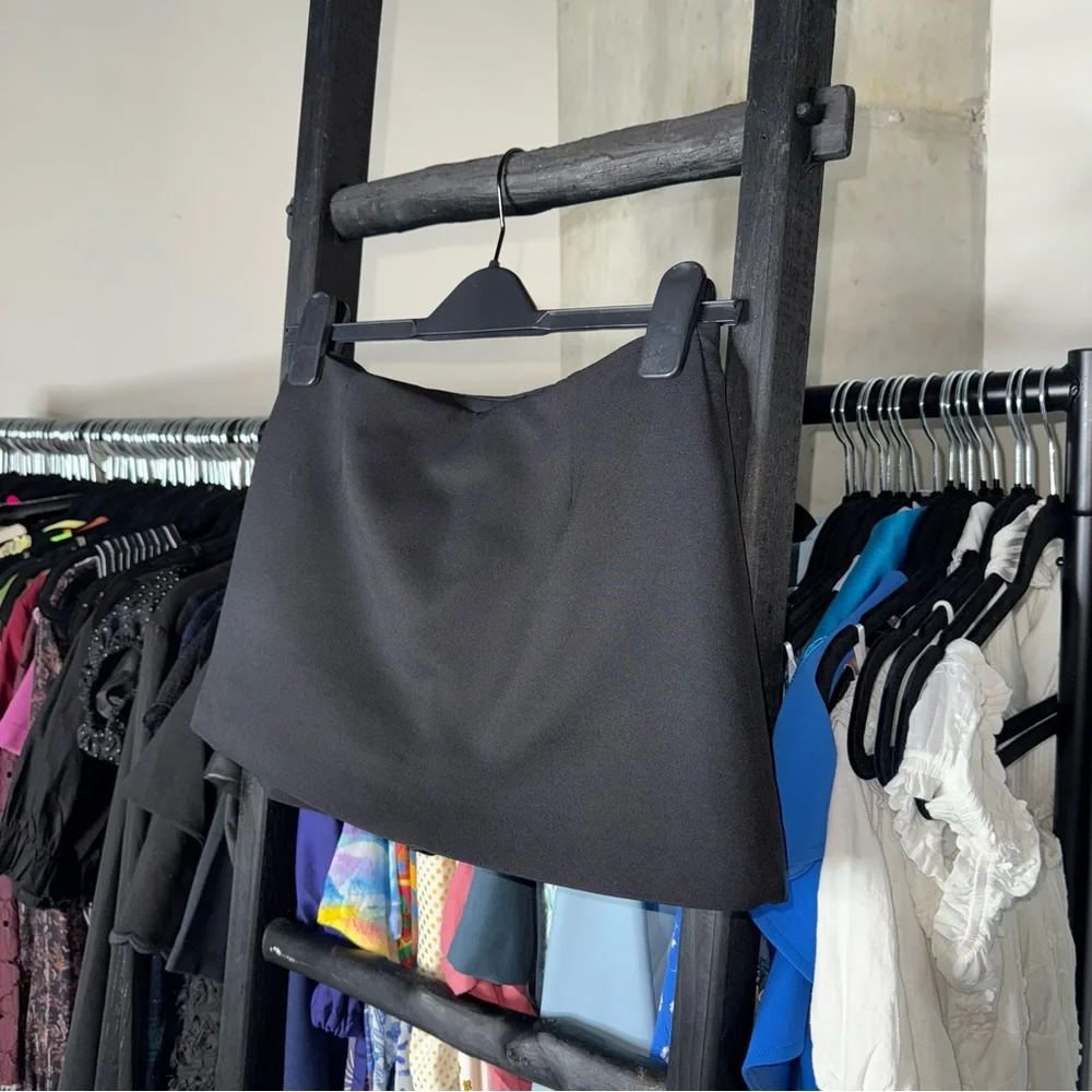 Zara Black Asymmetrical Micro Mini Skort - Picture 8 of 15